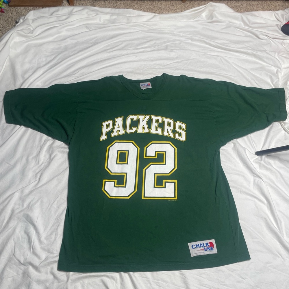 Vintage 90s  1996 Green Bay Packers Shirt Mens 2XL #92 Reggie White